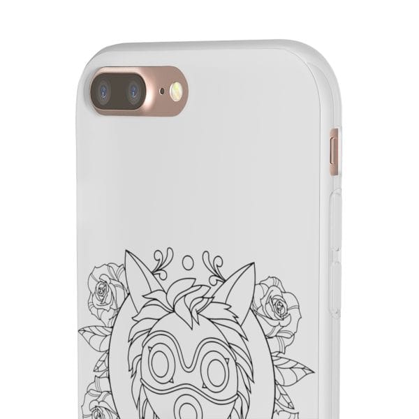 Princess Mononoke Mask in Black and White iPhone Cases Ghibli Store ghibli.store