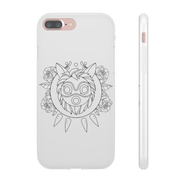 Princess Mononoke Mask in Black and White iPhone Cases Ghibli Store ghibli.store