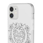 Princess Mononoke Mask in Black and White iPhone Cases
