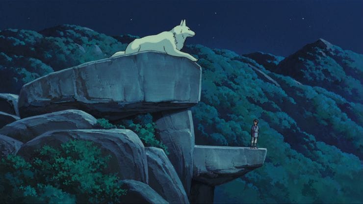 Princess Mononoke Studio Ghibli Ashitaka Wolf Forest