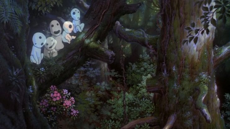 Princess Mononoke Studio Ghibli Kodama on Branch Forest