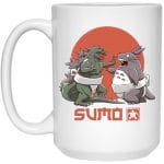Totoro vs. Godzilla Sumo Mug 15Oz