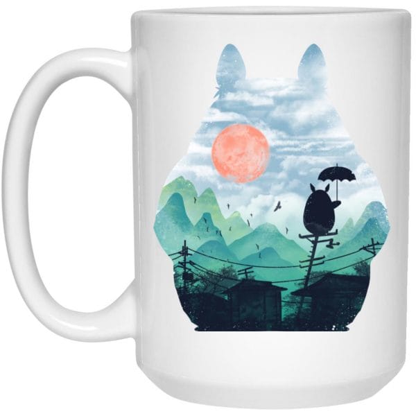 Totoro on the Line Lanscape Mug