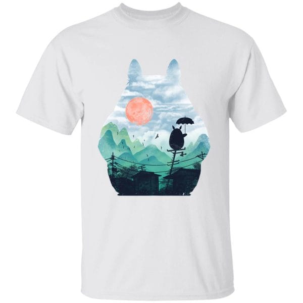 Totoro on the Line Lanscape T Shirt Ghibli Store ghibli.store