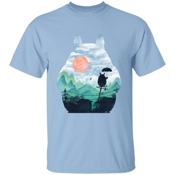 Totoro on the Line Lanscape T Shirt Ghibli Store ghibli.store