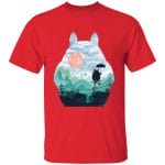 Totoro on the Line Lanscape T Shirt