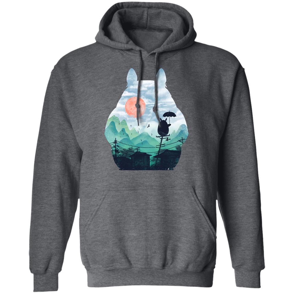 Totoro on the Line Lanscape Hoodie