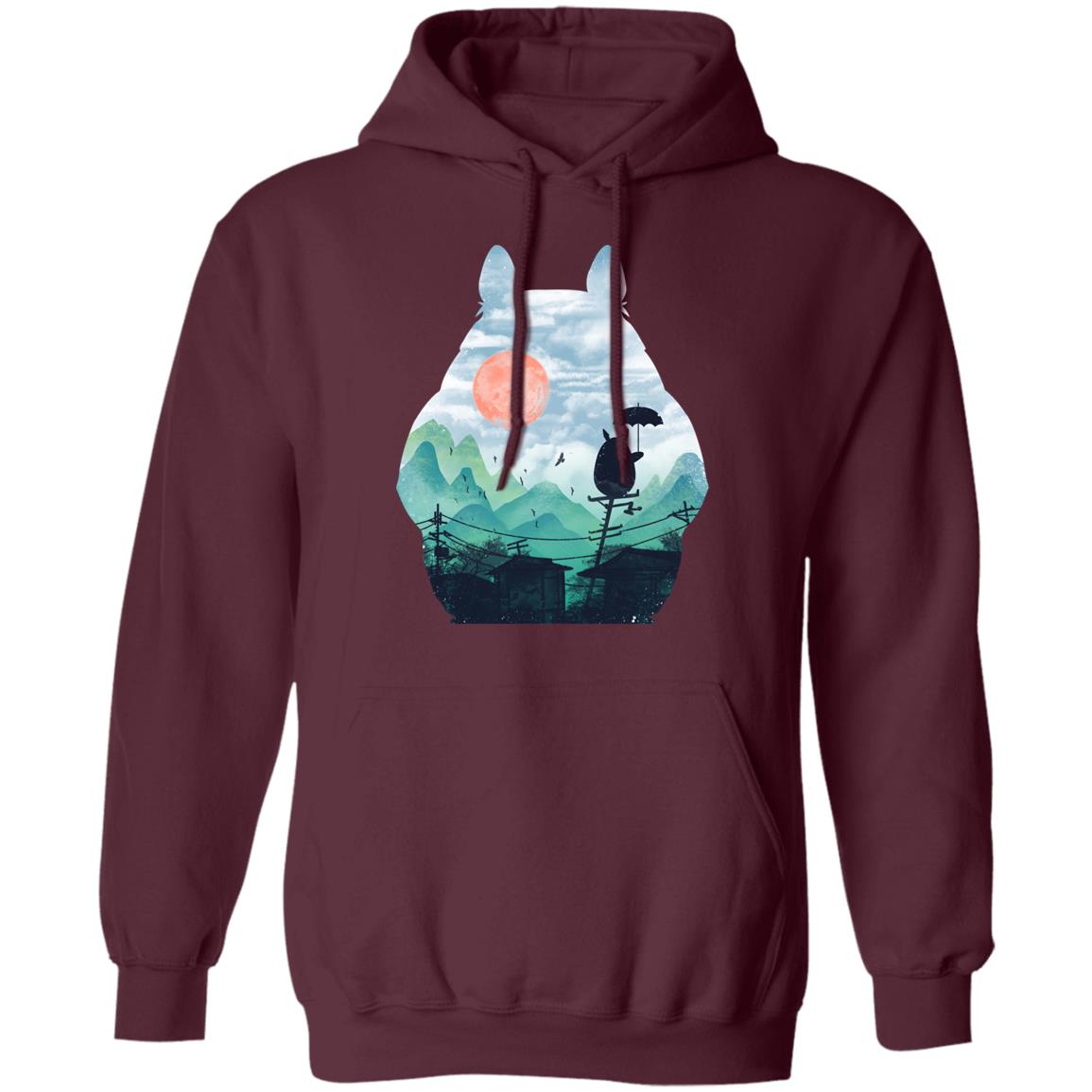 Totoro on the Line Lanscape Hoodie