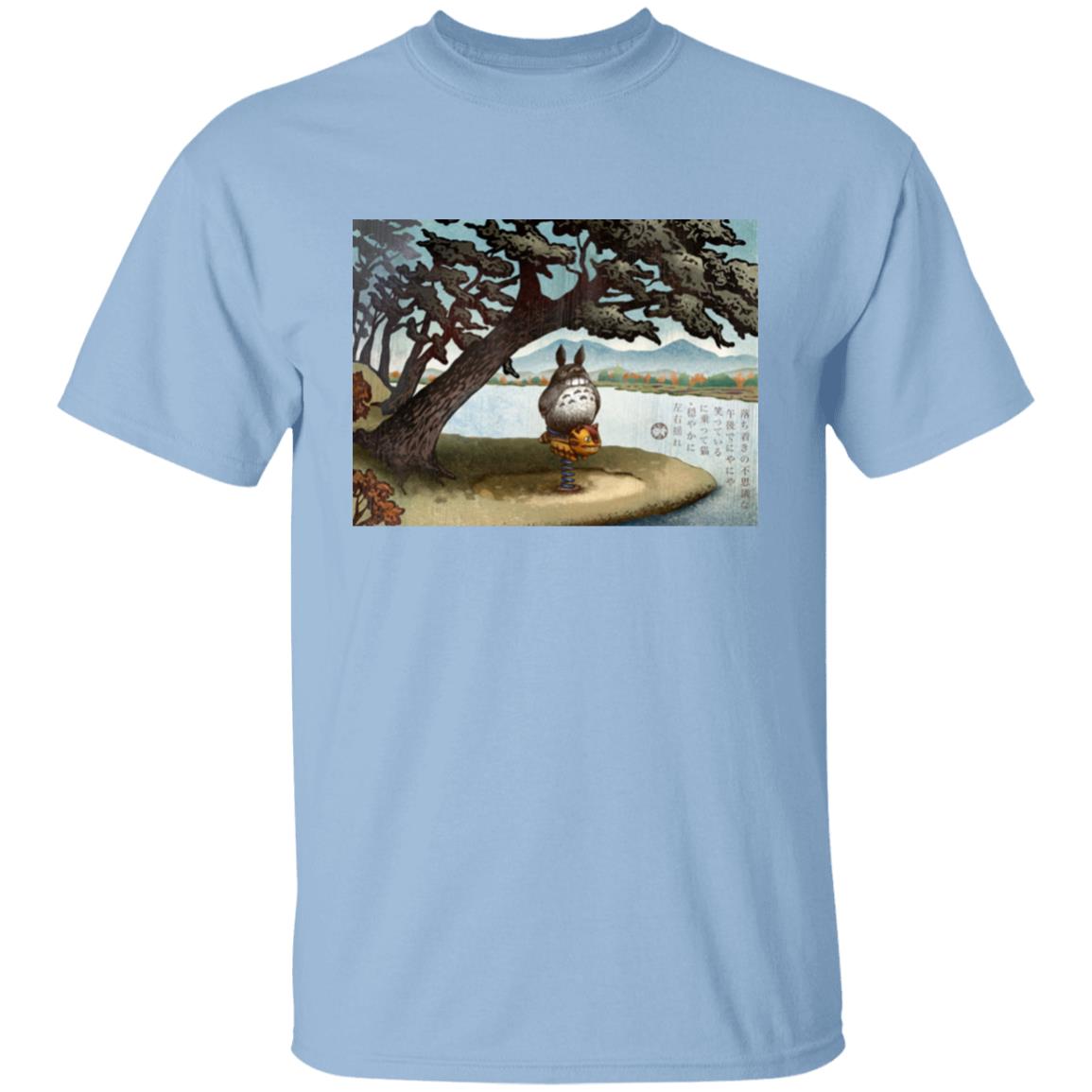 Totoro on the Catbus Spring Ride T Shirt