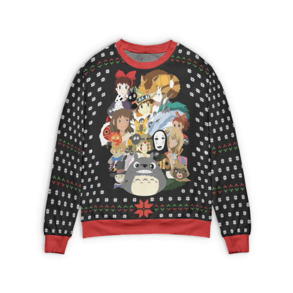 Ghibli Combination 3D Ugly Christmas Sweater Ghibli Store ghibli.store