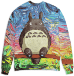 Totoro and The Starry Night 3D Sweater Ghibli Store ghibli.store