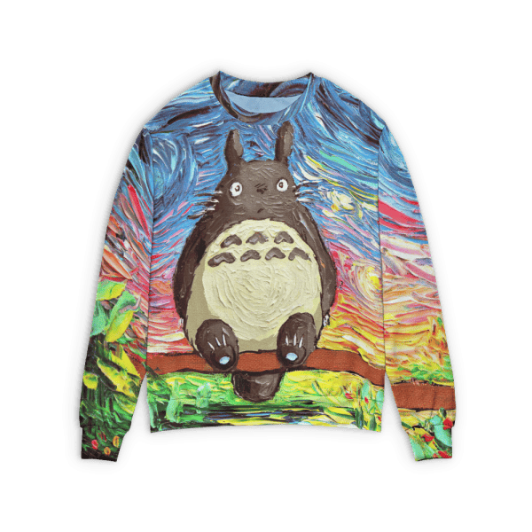 Totoro and The Starry Night 3D Hoodie Ghibli Store ghibli.store