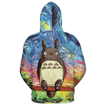 Totoro and The Starry Night 3D Hoodie Ghibli Store ghibli.store