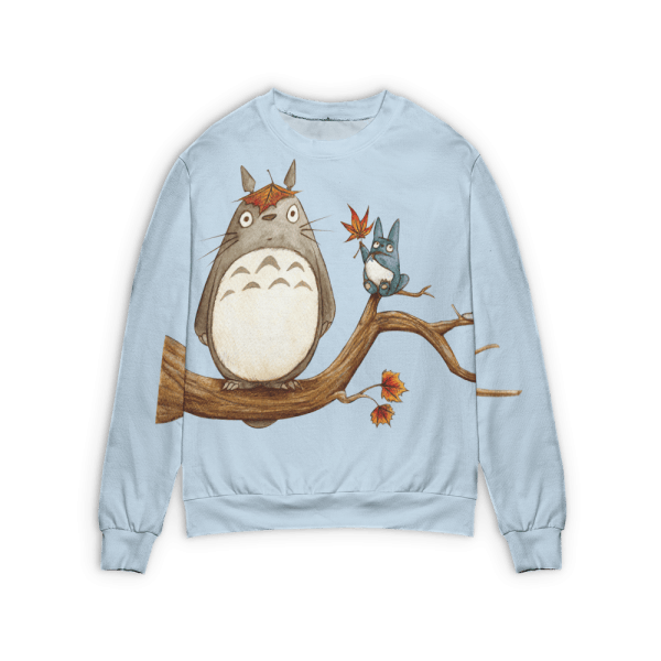 Totoro on the Autumn Tree 3D Sweater Ghibli Store ghibli.store