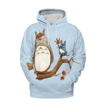 Totoro on the Autumn Tree 3D Hoodie Ghibli Store ghibli.store