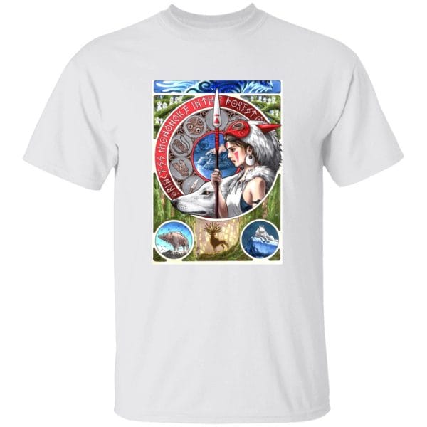 Princess Mononoke Portrait Art T Shirt Ghibli Store ghibli.store