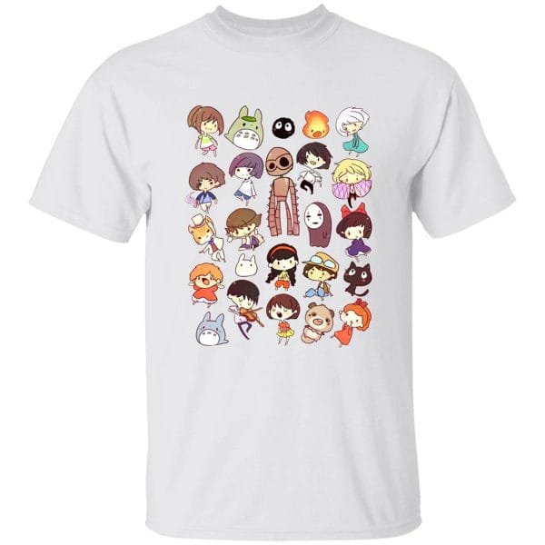 Ghibli Movie Characters Cute Chibi Collection T Shirt