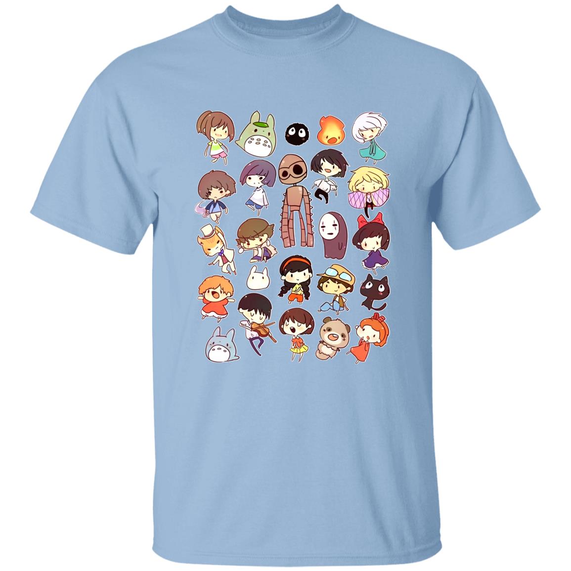 Ghibli Movie Characters Cute Chibi Collection T Shirt - Ghibli Store