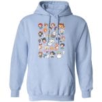 Ghibli Characters Cute Chibi Collection Hoodie