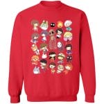 Ghibli Movie Characters Cute Chibi Collection Sweatshirt