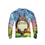 Totoro and The Starry Night 3D Sweatshirt Ghibli Store ghibli.store