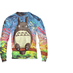 Totoro and The Starry Night 3D Sweatshirt Ghibli Store ghibli.store