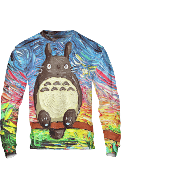 Totoro on the Autumn Tree 3D Sweatshirt Ghibli Store ghibli.store