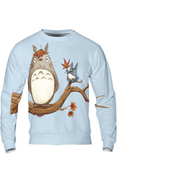 Totoro on the Autumn Tree 3D Sweatshirt Ghibli Store ghibli.store