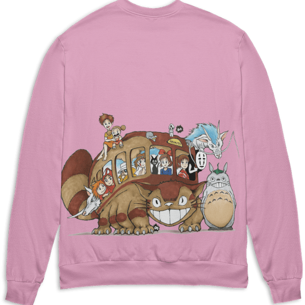 Ghibli Characters on Cat Bus 3D Sweater Ghibli Store ghibli.store