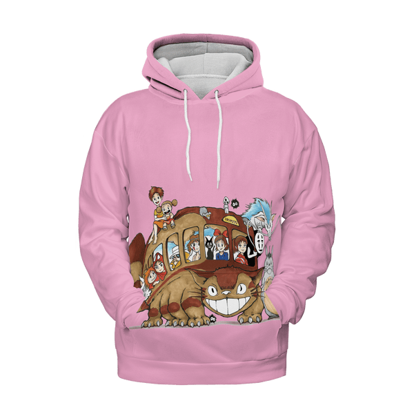 Ghibli Characters on Cat Bus 3D Sweater