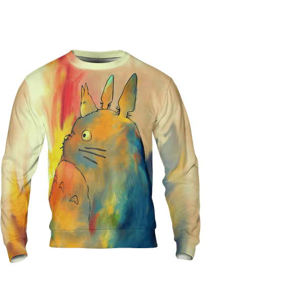 Totoro and The Sisters at the Bus Stop 3D Sweatshirt