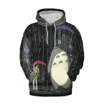 Totoro and The Sisters at the Bus Stop 3D Hoodie Ghibli Store ghibli.store