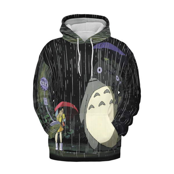 Totoro at the Cat Bus Stop 3D Hoodie Ghibli Store ghibli.store