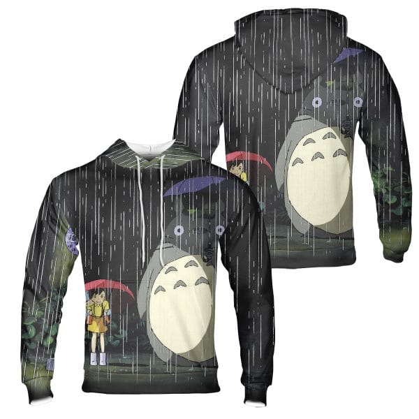 Totoro and The Sisters at the Bus Stop 3D Hoodie Ghibli Store ghibli.store