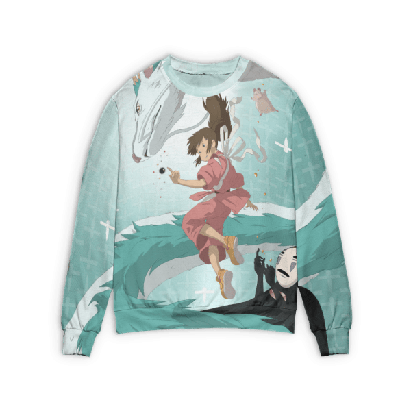 Spirited Away Sen and Haku in Water 3D Sweater Ghibli Store ghibli.store