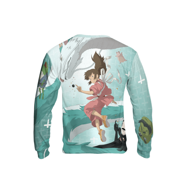 Spirited Away Sen and Haku in Water 3D Sweatshirt Ghibli Store ghibli.store