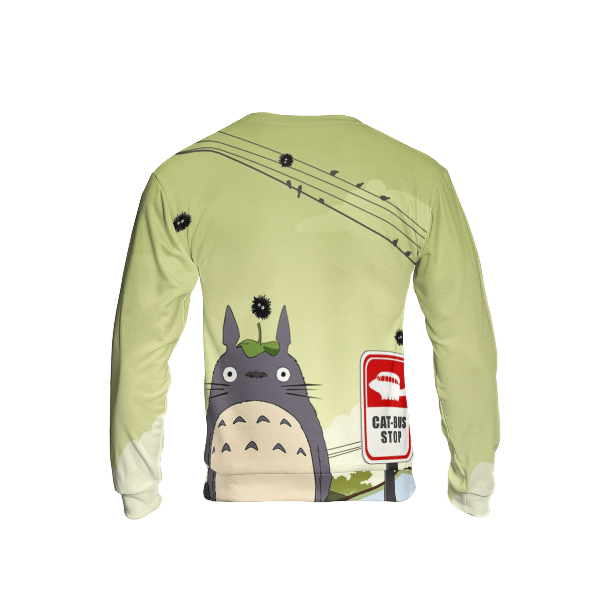 Totoro at the Cat Bus Stop 3D Sweatshirt