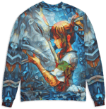 Spirited Away Chihiro and Haku Canvas 3D Sweater Ghibli Store ghibli.store