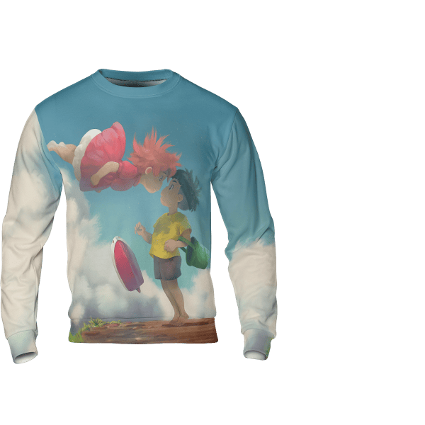 Totoro at the Cat Bus Stop 3D Sweatshirt Ghibli Store ghibli.store