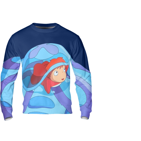 Ponyo First Trip 3D Sweatshirt Ghibli Store ghibli.store