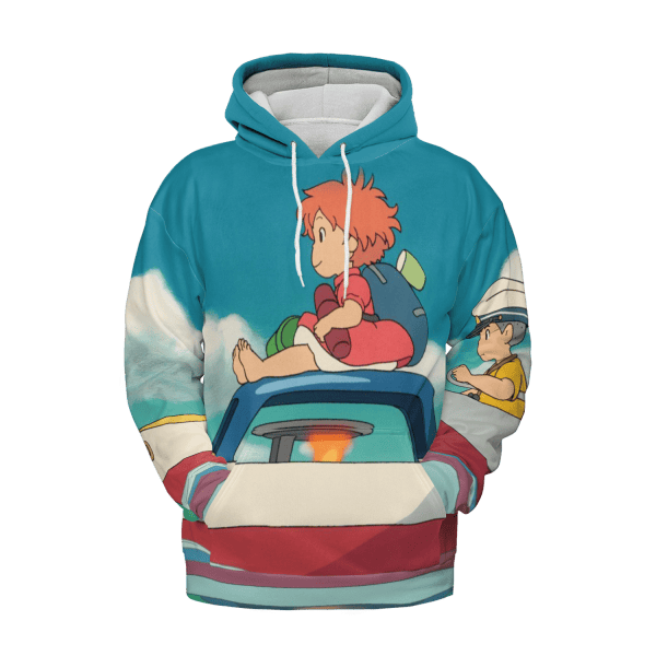 Ponyo and Sosuke First Meet 3D Hoodie Ghibli Store ghibli.store