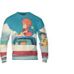 Ponyo and Sosuke on the Boat 3D Sweatshirt