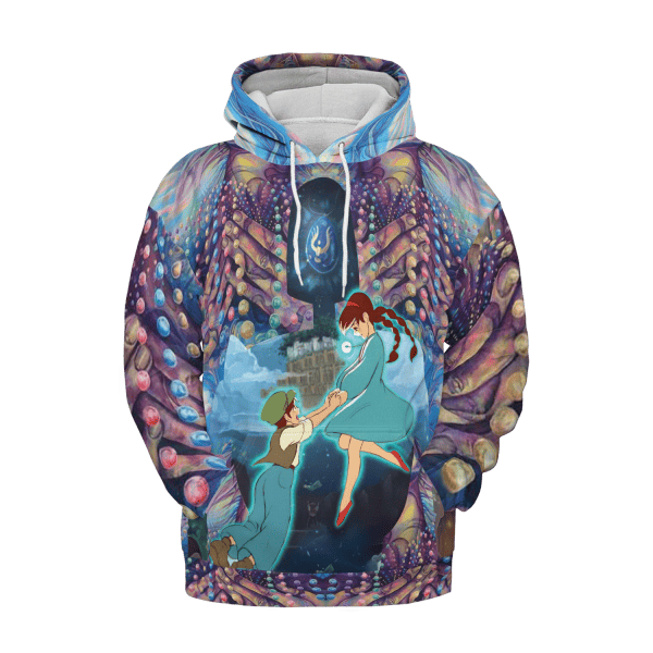 Spirited Away Chihiro and Haku Canvas 3D Hoodie Ghibli Store ghibli.store