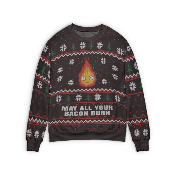 Howl’s Moving Castle – Calcifer Ugly Christmas Sweater Ghibli Store ghibli.store