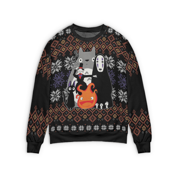 Howl’s Moving Castle – Calcifer Ugly Christmas Sweater Ghibli Store ghibli.store