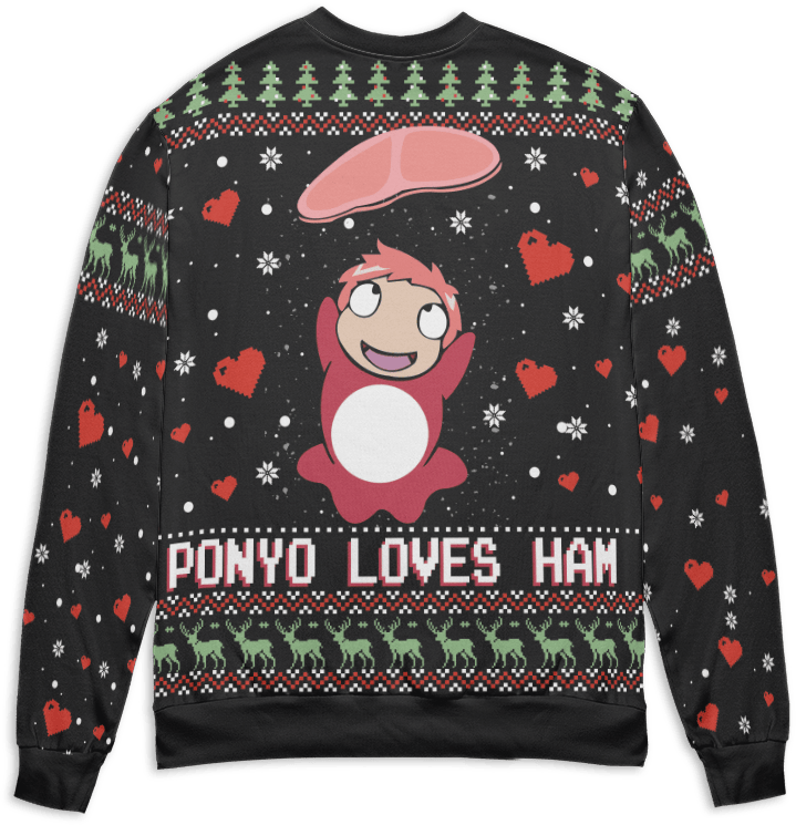 Ponyo Ugly Christmas Sweater Ghibli Store ghibli.store