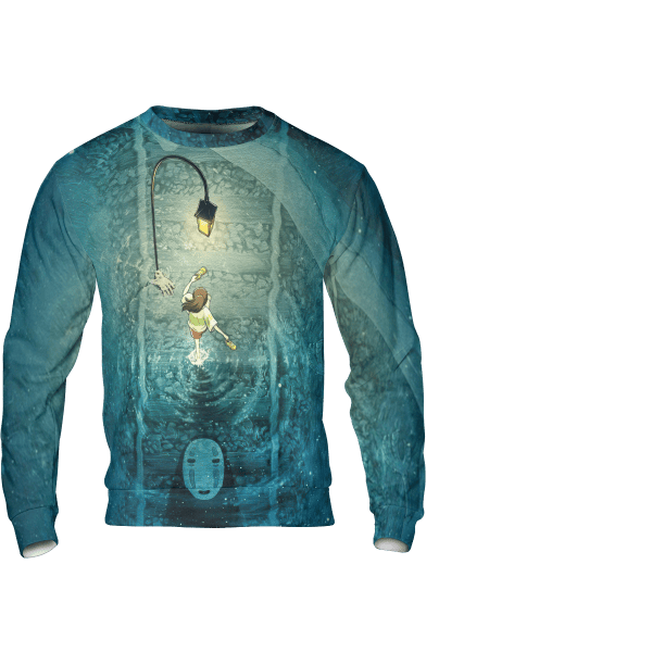 Spirited Away Chihiro and Haku 3D Sweatshirt Ghibli Store ghibli.store