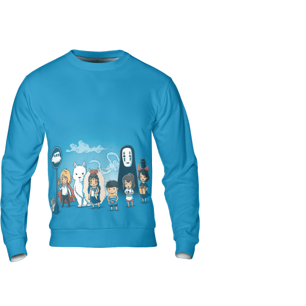 Spirited Away Combination Characters 3D Sweatshirt Ghibli Store ghibli.store