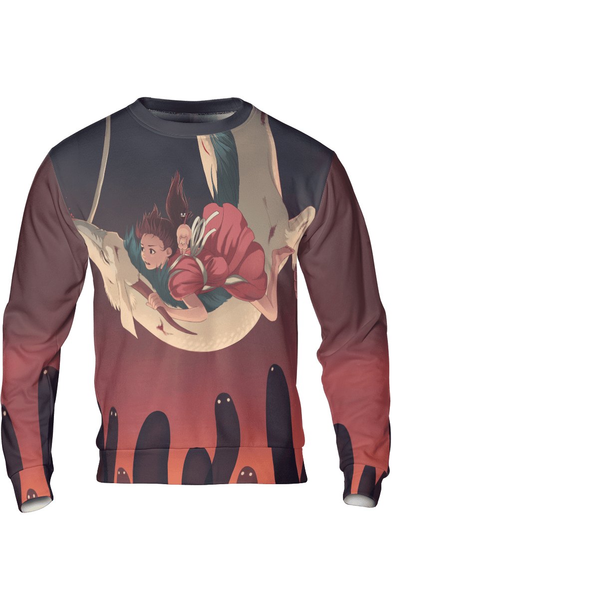 Spirited Away – Sen riding Haku 3D Sweatshirt