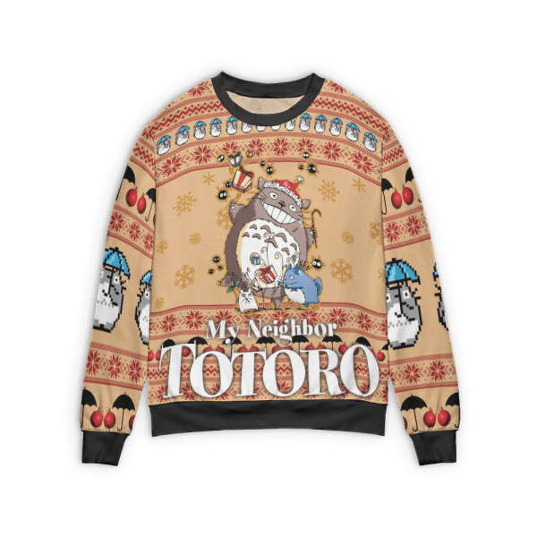 My Neighbor Totoro Green Ugly Christmas Sweater Ghibli Store ghibli.store